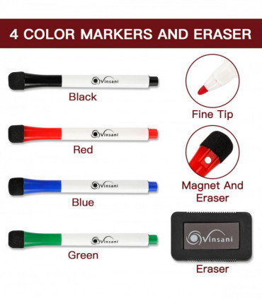 Vinsani Monthly Planner 4 Markers & Eraser 0000145
