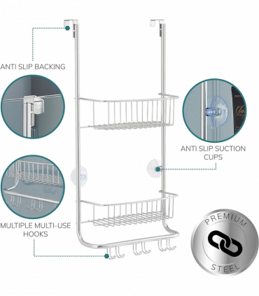 Over Door Shower Caddy In Nano Coating