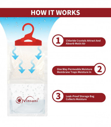 VINSANI 12PC HANG DEHUMID BAG