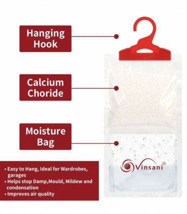 VINSANI 12PC HANG DEHUMID BAG