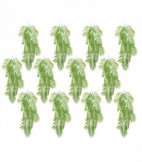Pack of 12 x 120cm Artificial Hanging Palm Leaves Plant