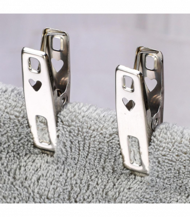 Vinsani ® Laundry Clothes Pegs Stainless Steel Spring-Loaded Metal  Clip Strong Grip and Windproof Laundry Pegs Quality Non-Slip Clothes Pins for Home and Garden Pack of 20