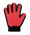 Pet Grooming Glove Brush Massager Pet Hair Remover Mitt Deshedding Glove Red