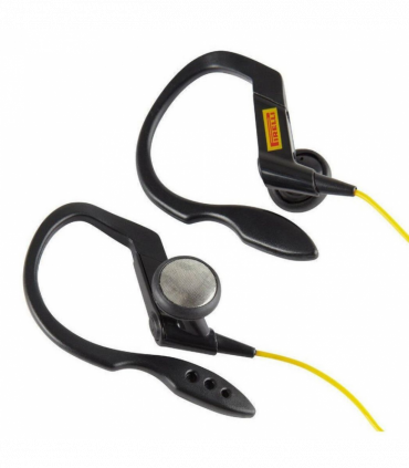 Pirelli Ear Clip Sports Headphones Bass Pipe Design 3.5mm Stereo Jack 15mm Unit[Black / Yellow]