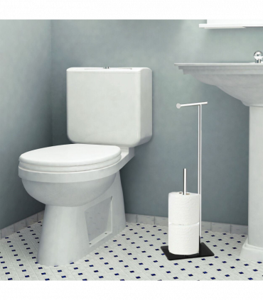 TOILLET ROLL HOLDER & STORER GLASS BASE