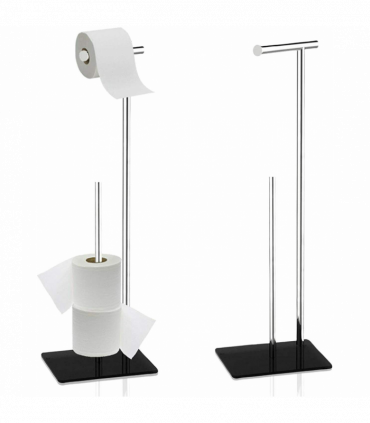 TOILLET ROLL HOLDER & STORER GLASS BASE