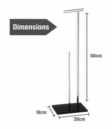 TOILLET ROLL HOLDER & STORER GLASS BASE