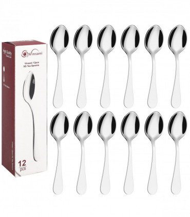 Vinsani 12pcs SS Tea Spoons 1010092