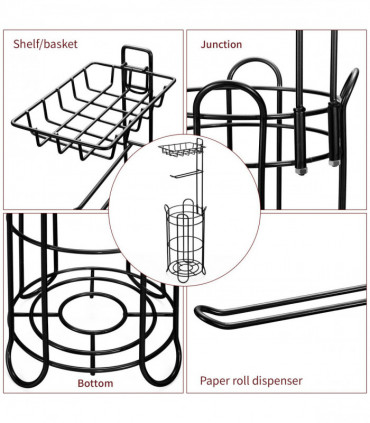 VINSANI TOILET ROLL HOLDER BLACK 0009995