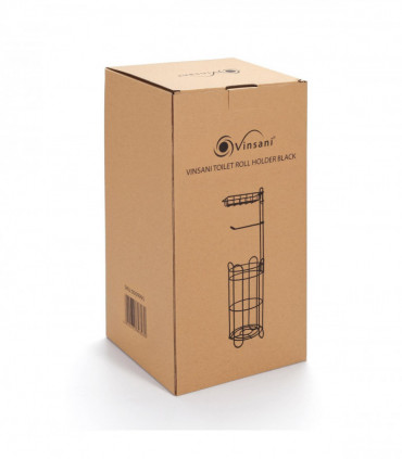 VINSANI TOILET ROLL HOLDER BLACK 0009995