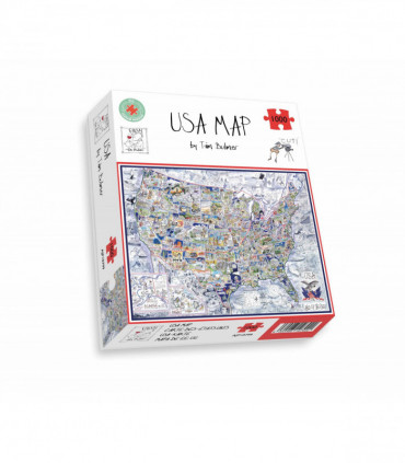 USA Map - Tim Bulmer 1000 Piece Jigsaw Puzzle
