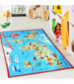 World Map Rug 133 x 190