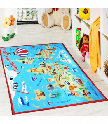 World Map Rug 133 x 190