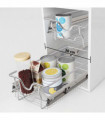 vidaXL Pull-Out Wire Baskets 2 pcs Silver 300 mm
