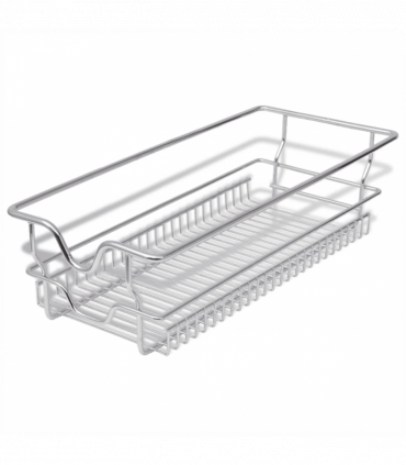 vidaXL Pull-Out Wire Baskets 2 pcs Silver 300 mm