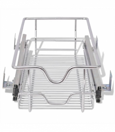 vidaXL Pull-Out Wire Baskets 2 pcs Silver 300 mm