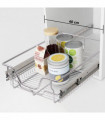 vidaXL Pull-Out Wire Baskets 2 pcs Silver 400 mm