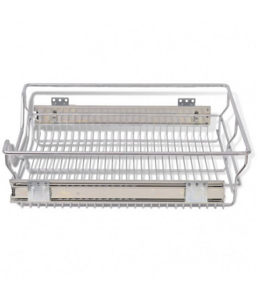 vidaXL Pull-Out Wire Baskets 2 pcs Silver 500 mm