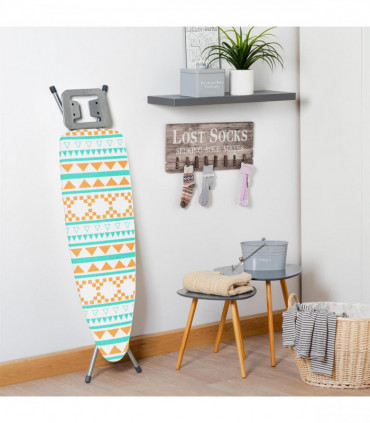 Ironing Board Cover Summer 100% Cotton Foam Back Padding Easy Fit 140x52cm