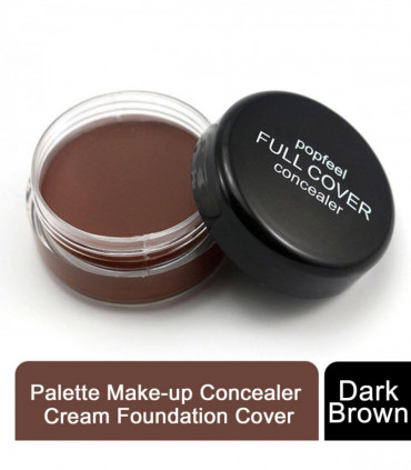 Popfeel Palette Concealer Cream Make-up Foundation Cover for Face, Dark Brown