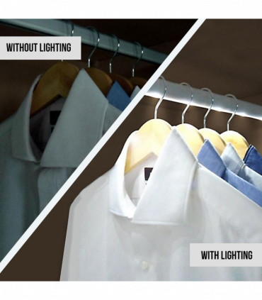 Lighting Bar With Motion Heat Sensor Aluminum 10 LED's 76cm White