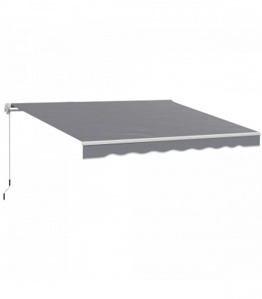 Outsunny Manual Retractable Sun Shade Awning - 2.5m x 2m Outdoor Canopy