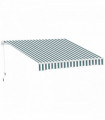 Retractable Awning, 2.5x2 m-Dark Green/White