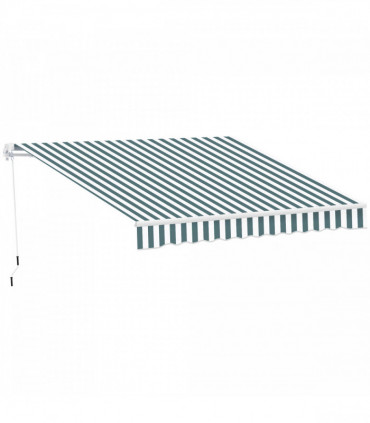 Retractable Awning, 2.5x2 m-Dark Green/White