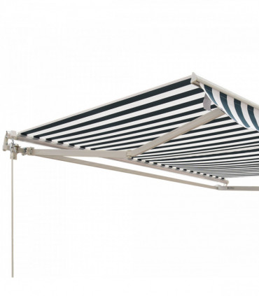 Retractable Awning, 2.5x2 m-Dark Green/White