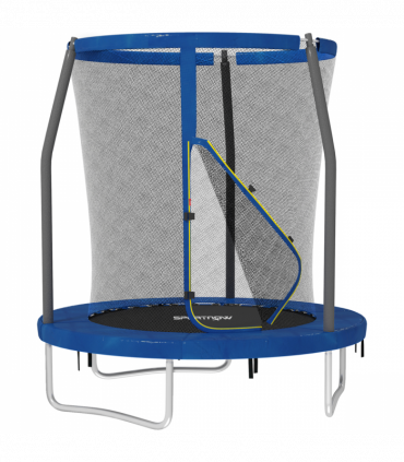 SPORTNOW 6ft Outdoor Trampoline with Safety Enclosure Net, Blue