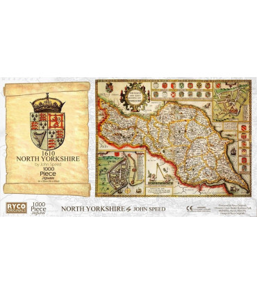 Yorkshire North & East Riding Historical Map 1000 Piece Jigsaw Puzzle (1610)