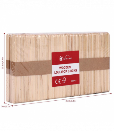 Wooden lolly sticks 300 Natural wood 1cm x 9.3cm for DIY art and crafts
