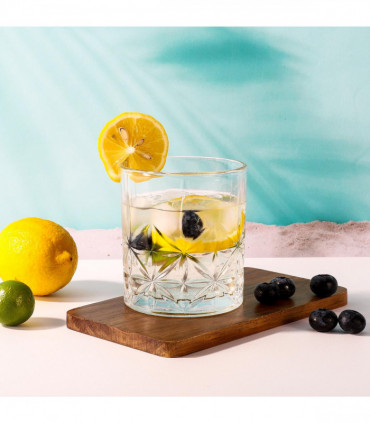 Crystal Transparent 6 Royal Whisky Crystal Cut Transparent Whiskey Glasses 300ml