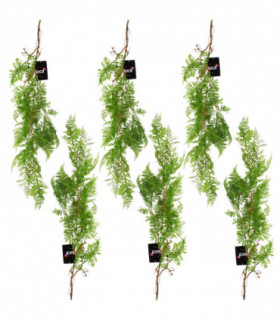 Artificial Hanging Maidenhair Fern Plant Dark Green 100cm Pack of 6 x 100cm