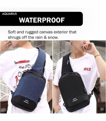 Anti-Theft Waterproof Backpack with USB Charging Port Unisex Small Bag, Red