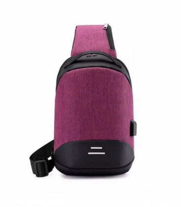 Anti-Theft Waterproof Backpack with USB Charging Port Unisex Small Bag, Red