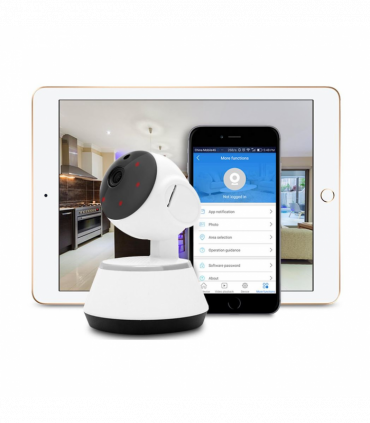 Aquarius 360 HD Indoor Smart Home White Camera With 8GB Gold Micro Sd Card