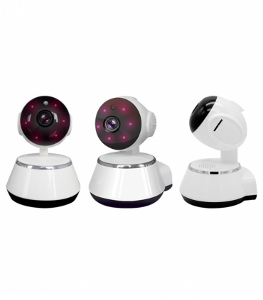 Aquarius 360 HD Indoor Smart Home White Camera With 8GB Gold Micro Sd Card