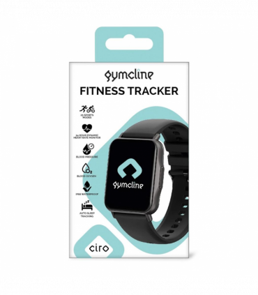 Gymcline Ciro Fitness Tracker w/ 25 Sports Modes & IP68 Water Protection, Black