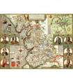 Lancashire Historical Map 1000 Piece Jigsaw Puzzle (1610)
