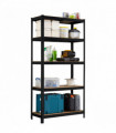 Shelving Racking - BLACK 180cm x 40cm x 90cm Large 5 Tier Metal Shelf