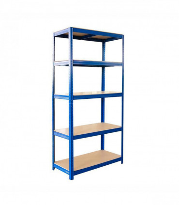 Shelving Racking - BLUE 180cm High x 40cm Deep 5 Tier Metal MDF 175KG Shelf