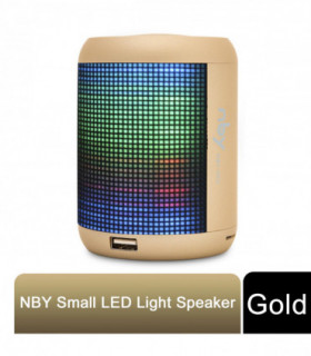 NBY Small Sound Activate LED Light Bluetooth Speaker And Dancing Fountain, Gold