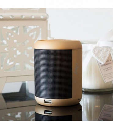 NBY Small Sound Activate LED Light Bluetooth Speaker And Dancing Fountain, Gold