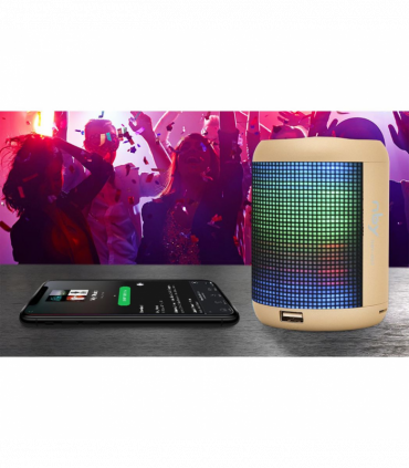 NBY Small Sound Activate LED Light Bluetooth Speaker And Dancing Fountain, Gold