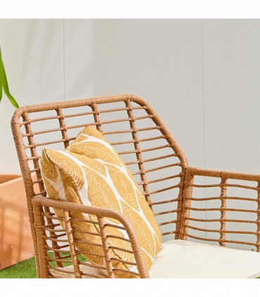 Neo 4 Piece Wicker Bamboo Style Garden Sofa, Table & Chairs Set