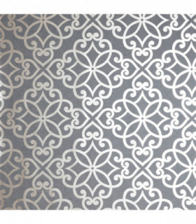 Ornate Motif Charcoal/Rose Gold sw12