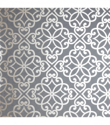 Ornate Motif Charcoal/Rose Gold sw12