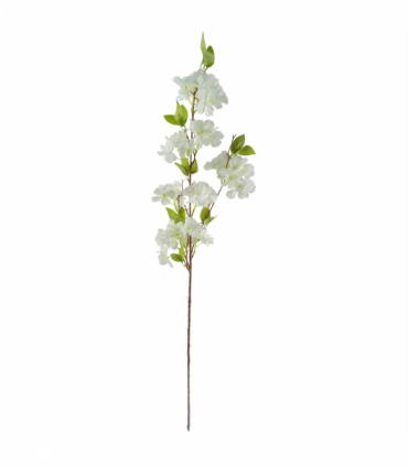 Pack of 6 x 100cm White Artificial Blossom Stem