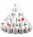 Renova White Print 2 Ply Christmas Xmas Toilet Tissue Paper Rolls (72 Rolls)